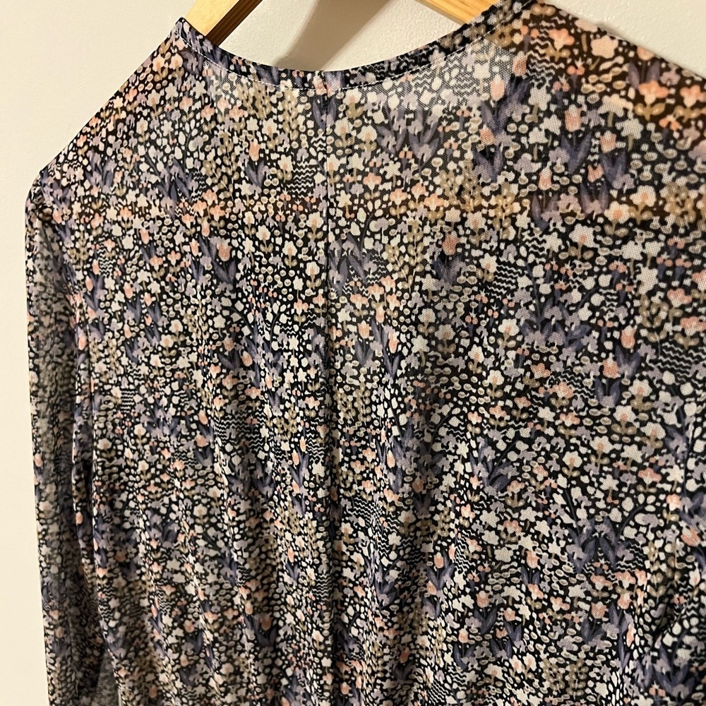 & OTHER STORIES Sheer Floral Midi Ruffle Dress Size 10 - Picture 11 of 13